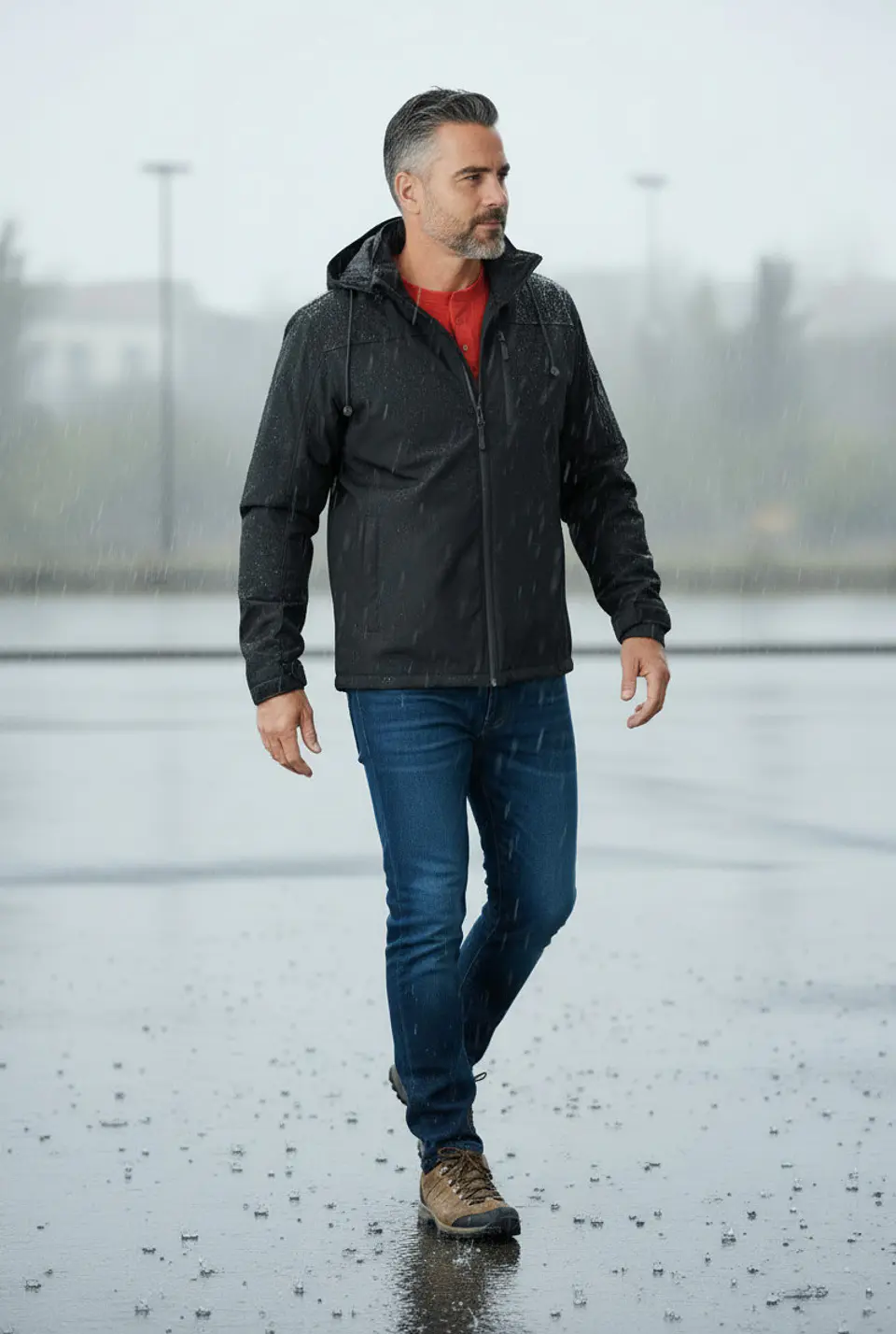 Chaqueta Softshell Hombre Con Micro Polar Gorro Desmontable 6