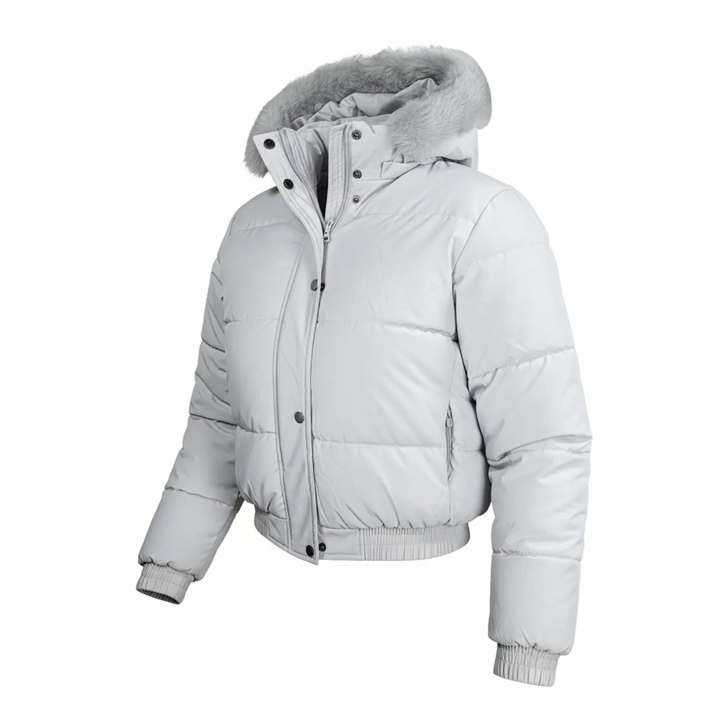 Chaqueta Puffa De Mujer Impermeable Con Piel 7