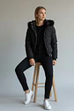 Chaqueta Puffa De Mujer Impermeable Con Piel - Miniatura 10