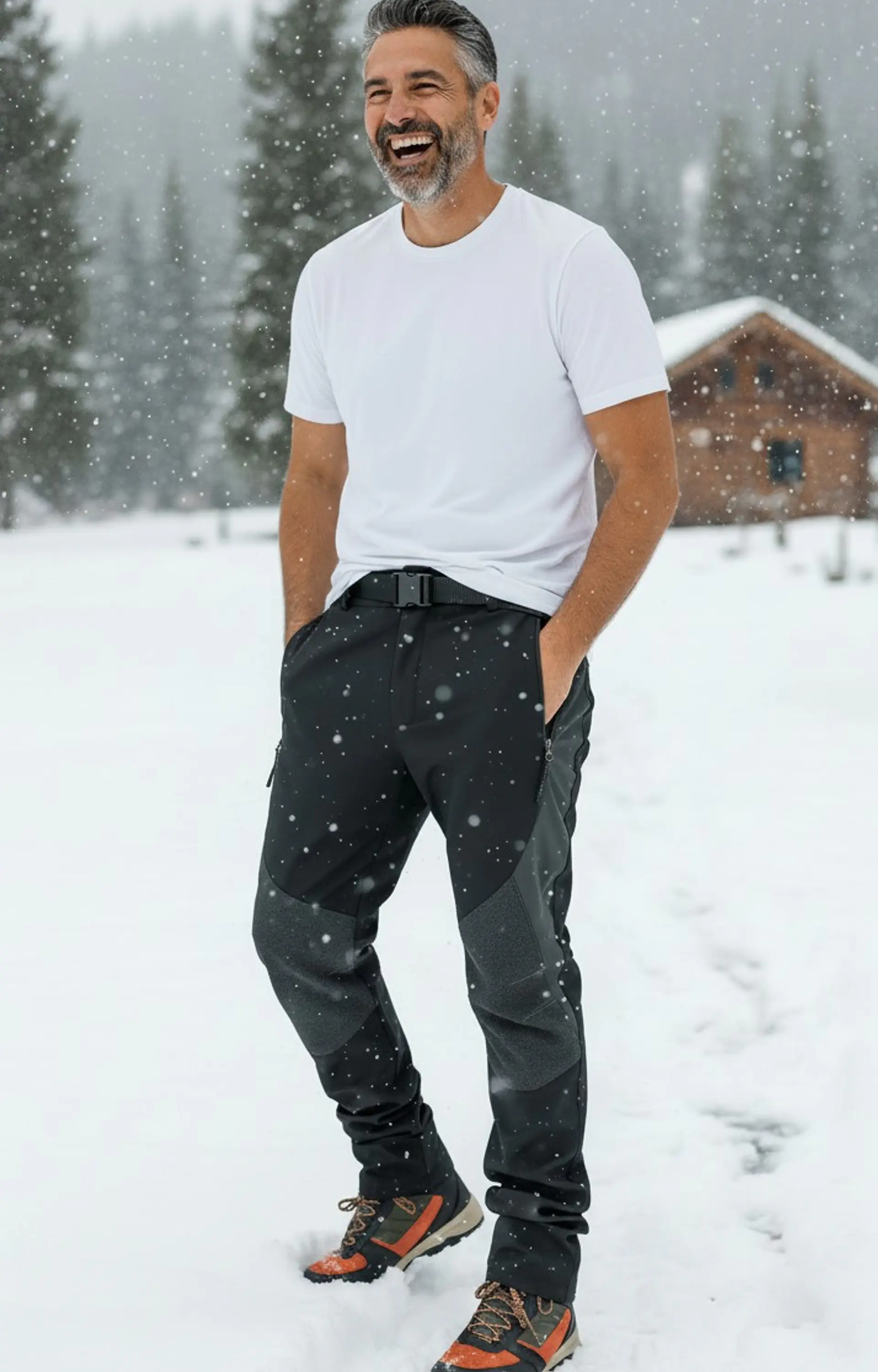 Pantalón Softshell De Hombre Térmicos, Impermeables Slim Fit 2