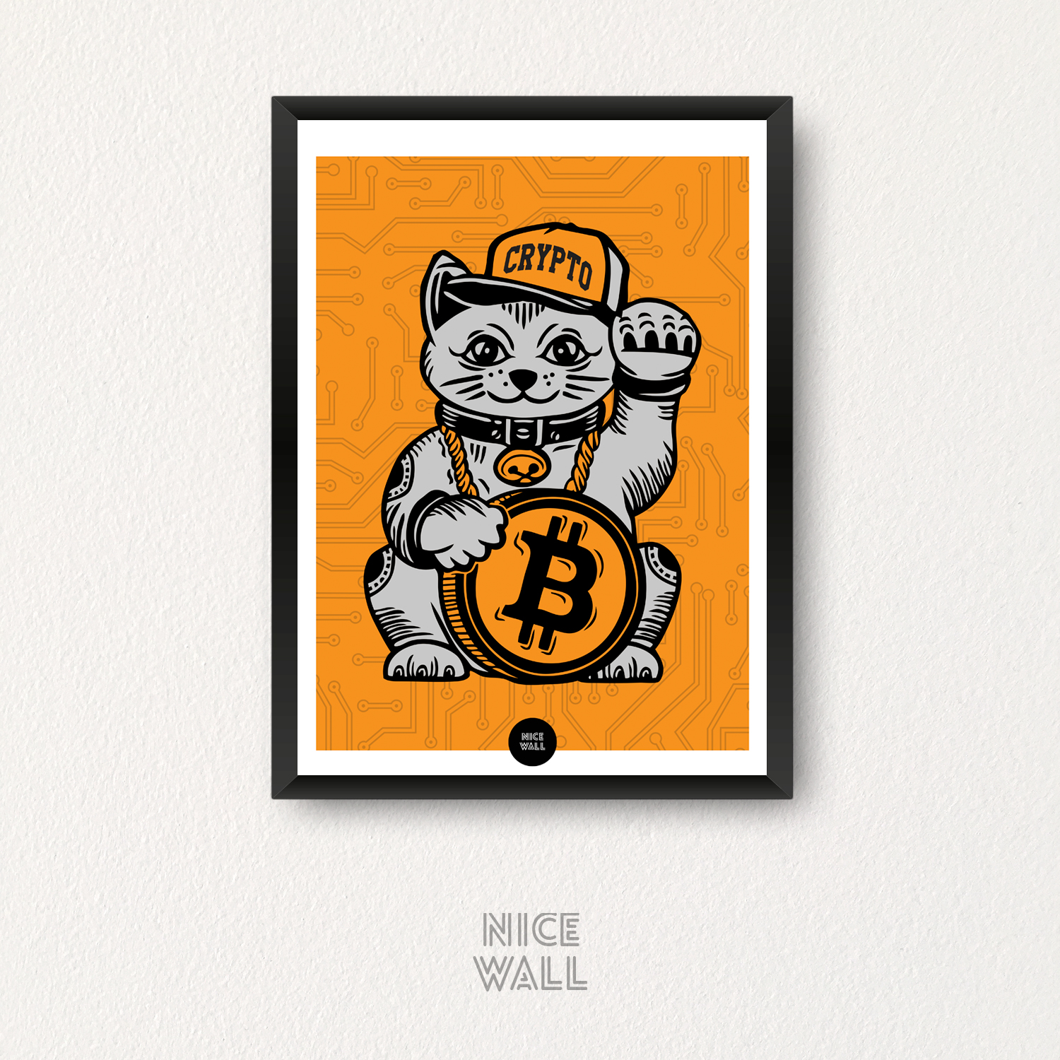 Cuadro Gato Bitcoin