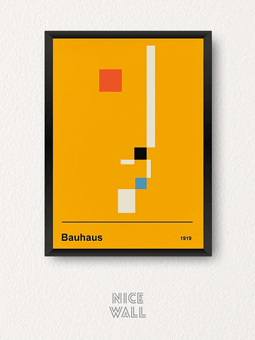 Cuadro Bauhaus Rostro Amarillo