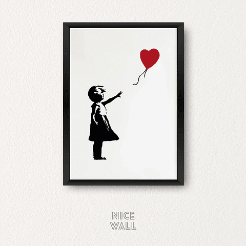 Cuadro Banksy Niña Globo