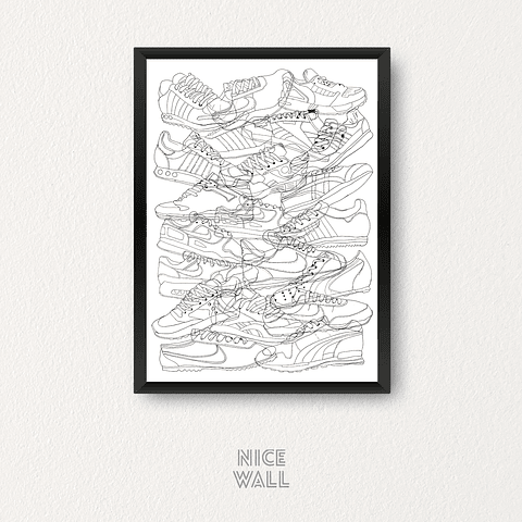 Cuadro Siluetas Zapatillas