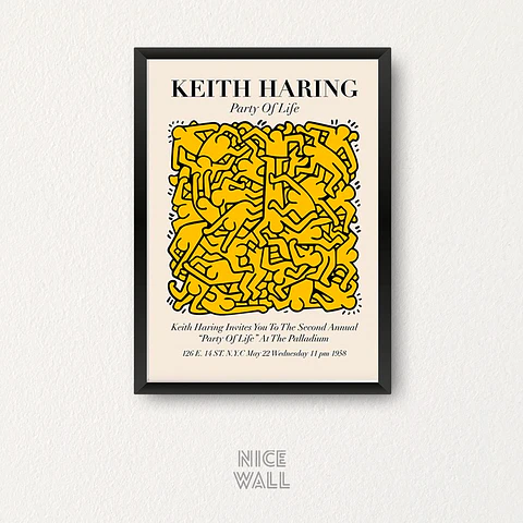 Cuadro Keith Haring Party of Life