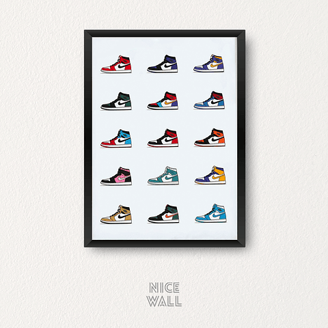 Cuadro Dibujo Nike Air Jordan 1 Ilustradas
