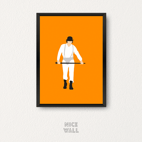 Cuadro Naranja Mecánica Ilustración