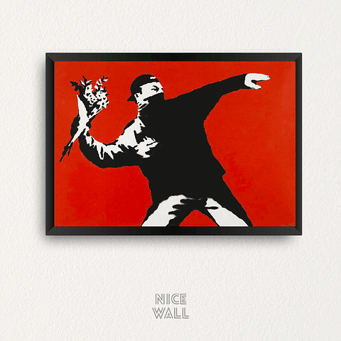 Cuadro Banksy Protestante