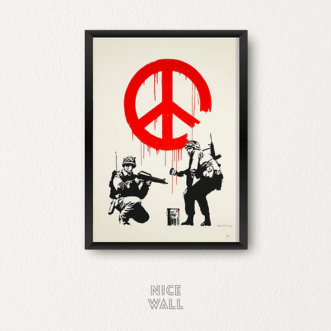 Cuadro Banksy Soldados