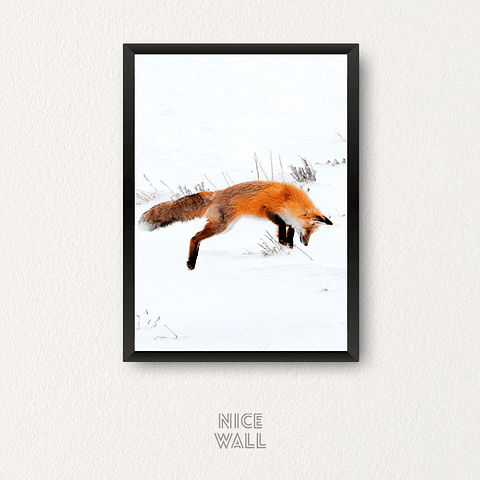 Cuadro Zorro Saltando