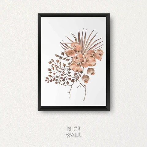 Cuadro Hojas y Frutos Acuarela