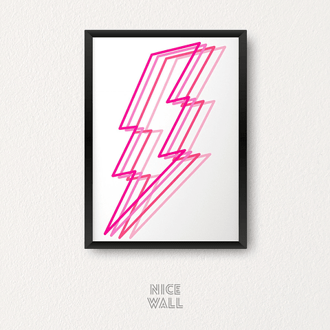 Cuadro Rayo Rosado