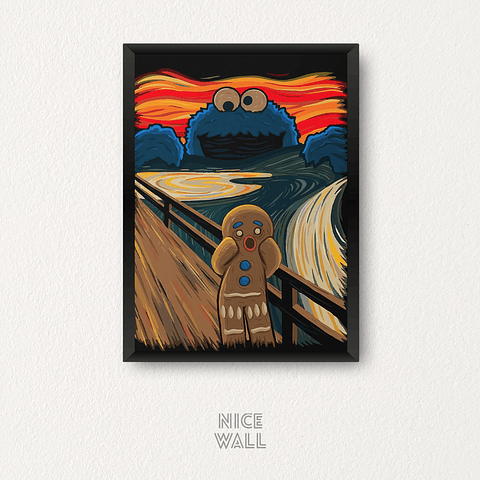 Cuadro Monstruo Come Galletas