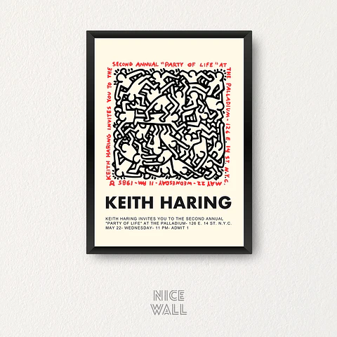 Cuadro Keith Haring Second Party of Life