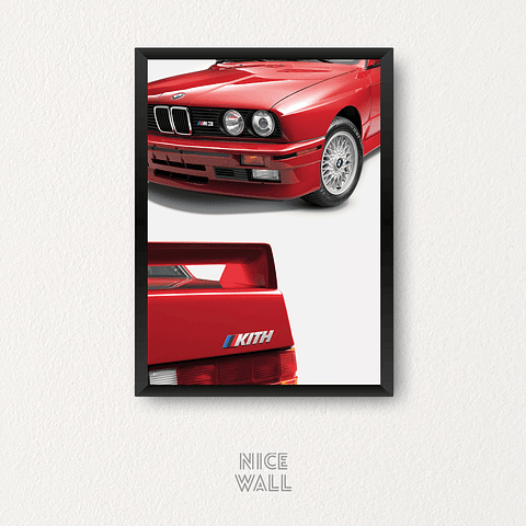 Cuadro BMW E30 x Kith detalles