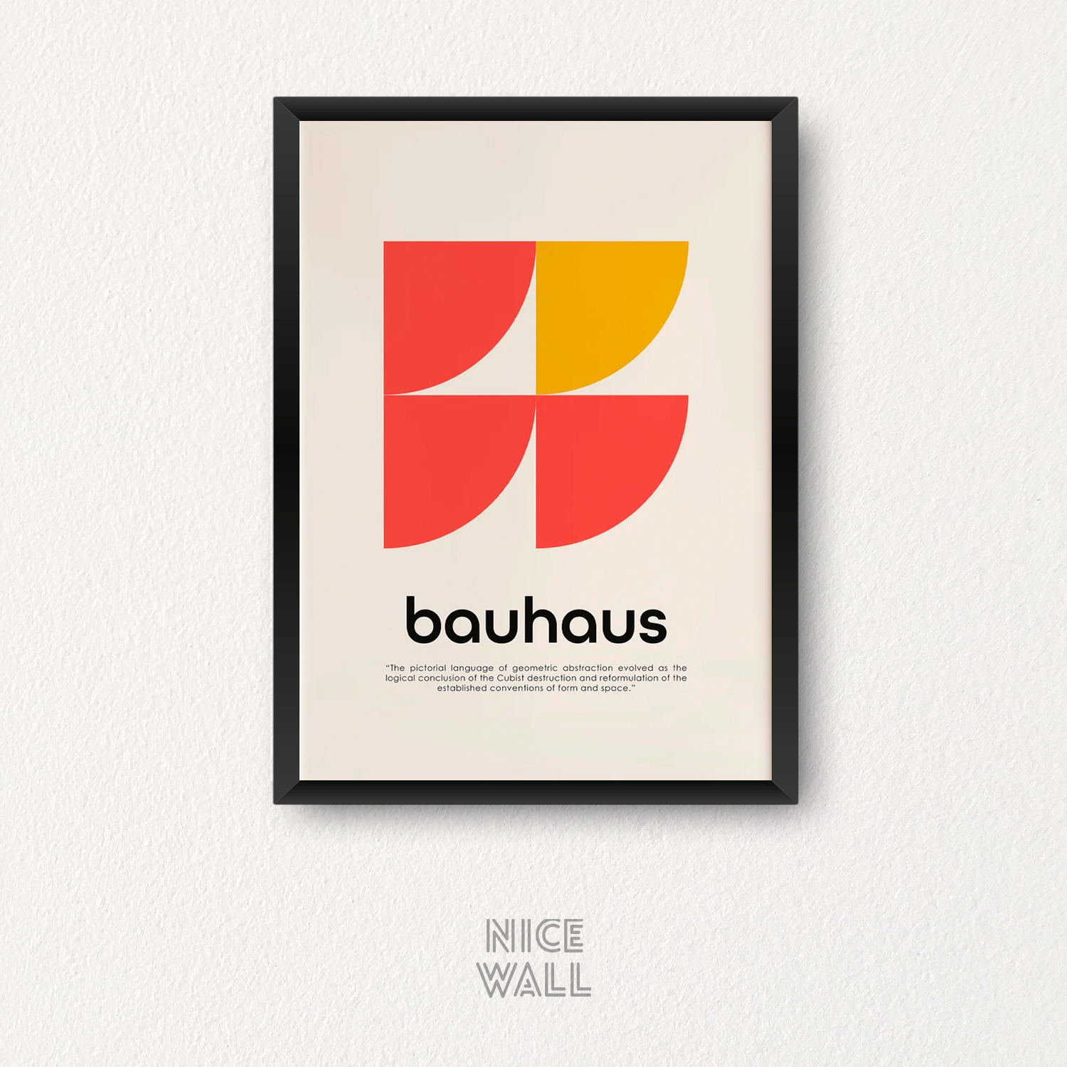 Cuadro Bauhaus Rojo Amarillo