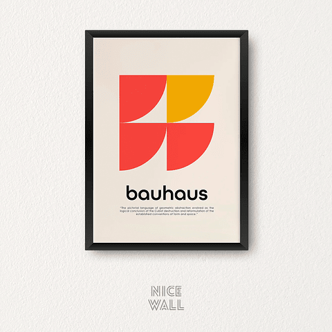 Cuadro Bauhaus Rojo Amarillo