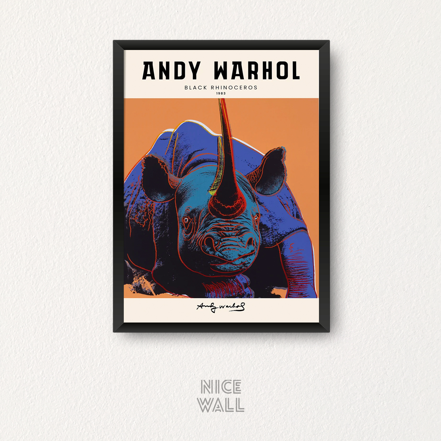 Cuadro Andy Warhol Rinoceronte
