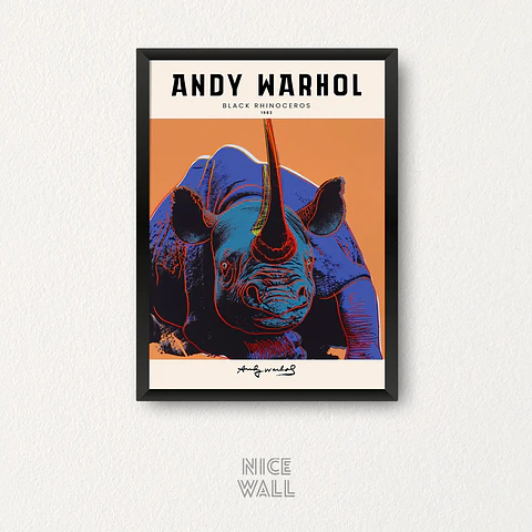 Cuadro Andy Warhol Rinoceronte