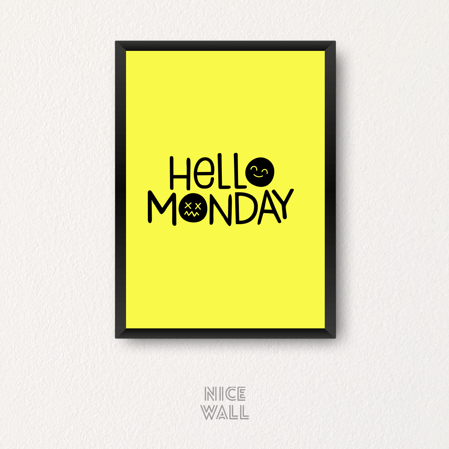 Cuadro Hello Monday Amarillo