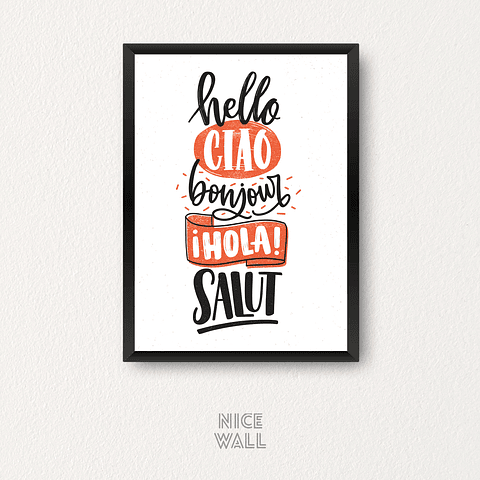 Cuadro Saludo Idiomas