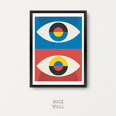 Cuadro Bauhaus Style ojos dos
