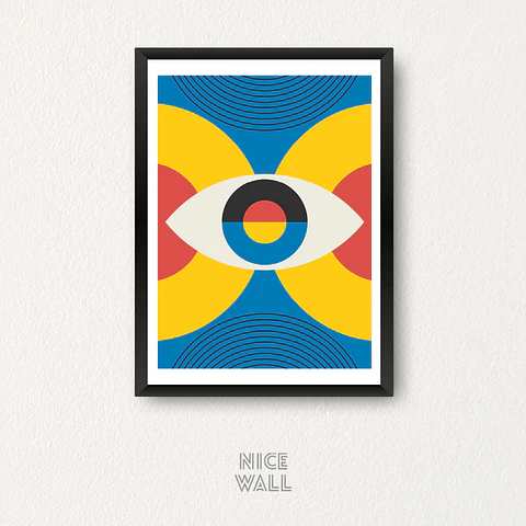 Cuadro Bauhaus Style ojos tres