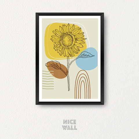 Cuadro Girasol formas y colores uno