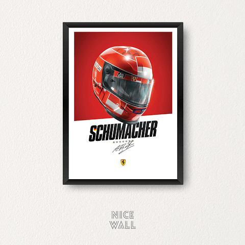 Cuadro Schumacher casco F1
