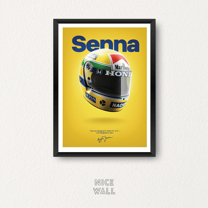 Cuadro Senna casco F1