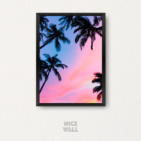 Cuadro Palmeras Cielo