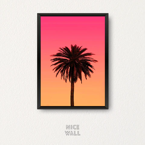 Cuadro Palmera Cielo