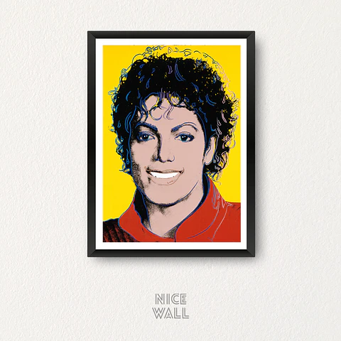 Cuadro Michael x Warhol amarillo