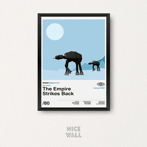 Cuadro El Imperio Contraataca Ilustrado