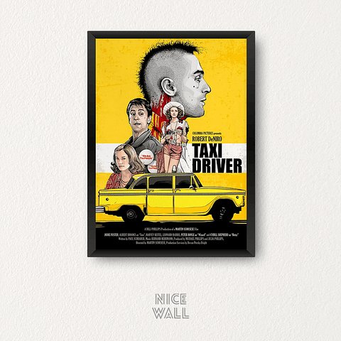 Cuadro Taxi Driver Ilustrada