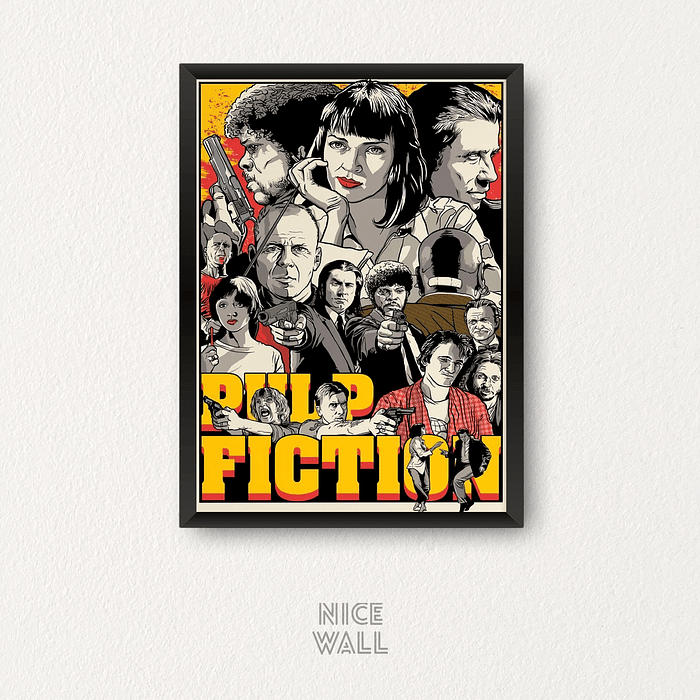 Cuadro Pulp Fiction Ilustrado dos