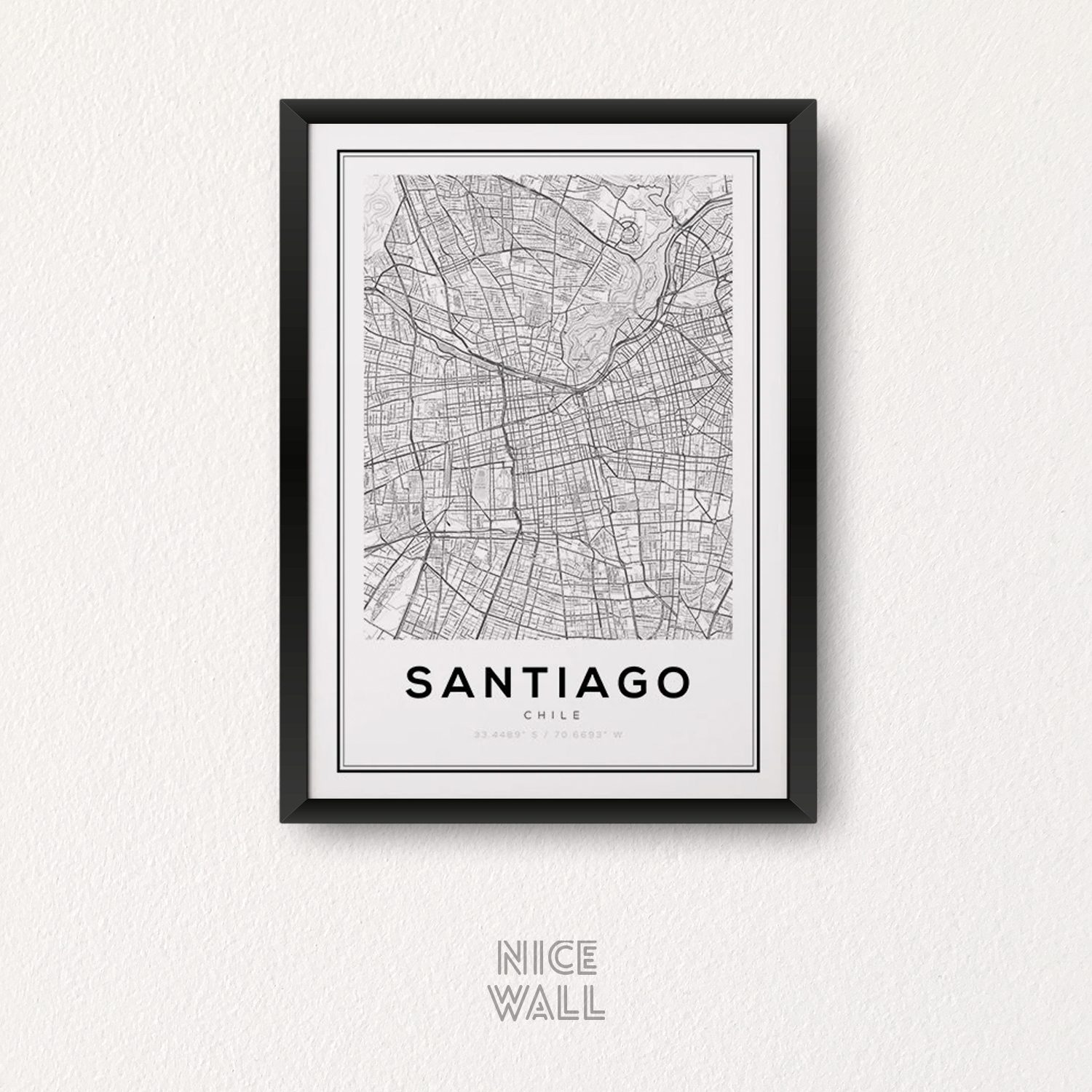 Cuadro Mapa Santiago | NiceWall