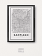 Cuadro Mapa Santiago - Miniatura 1
