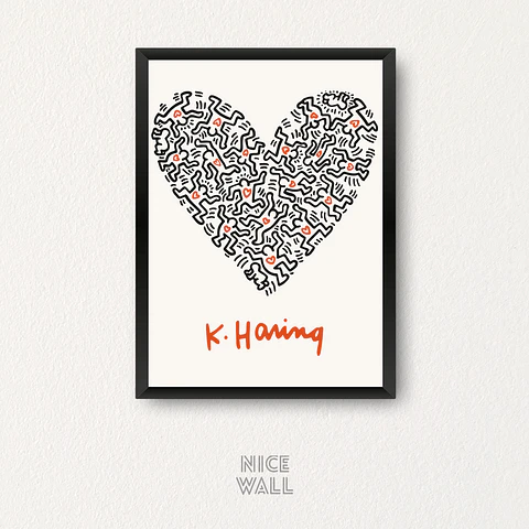 Cuadro Keith Haring Heart People