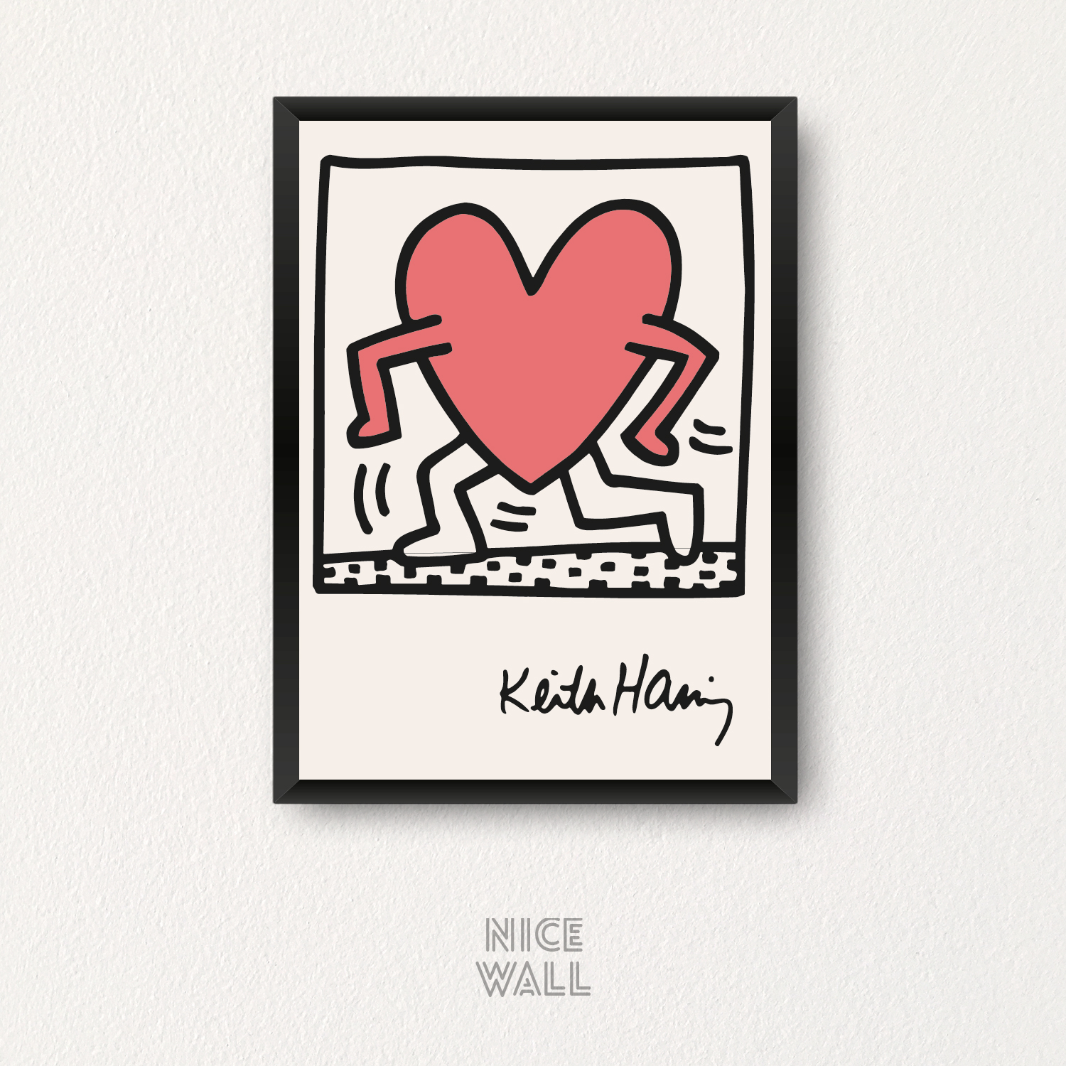 Cuadro Keith Haring Heart Run NiceWall
