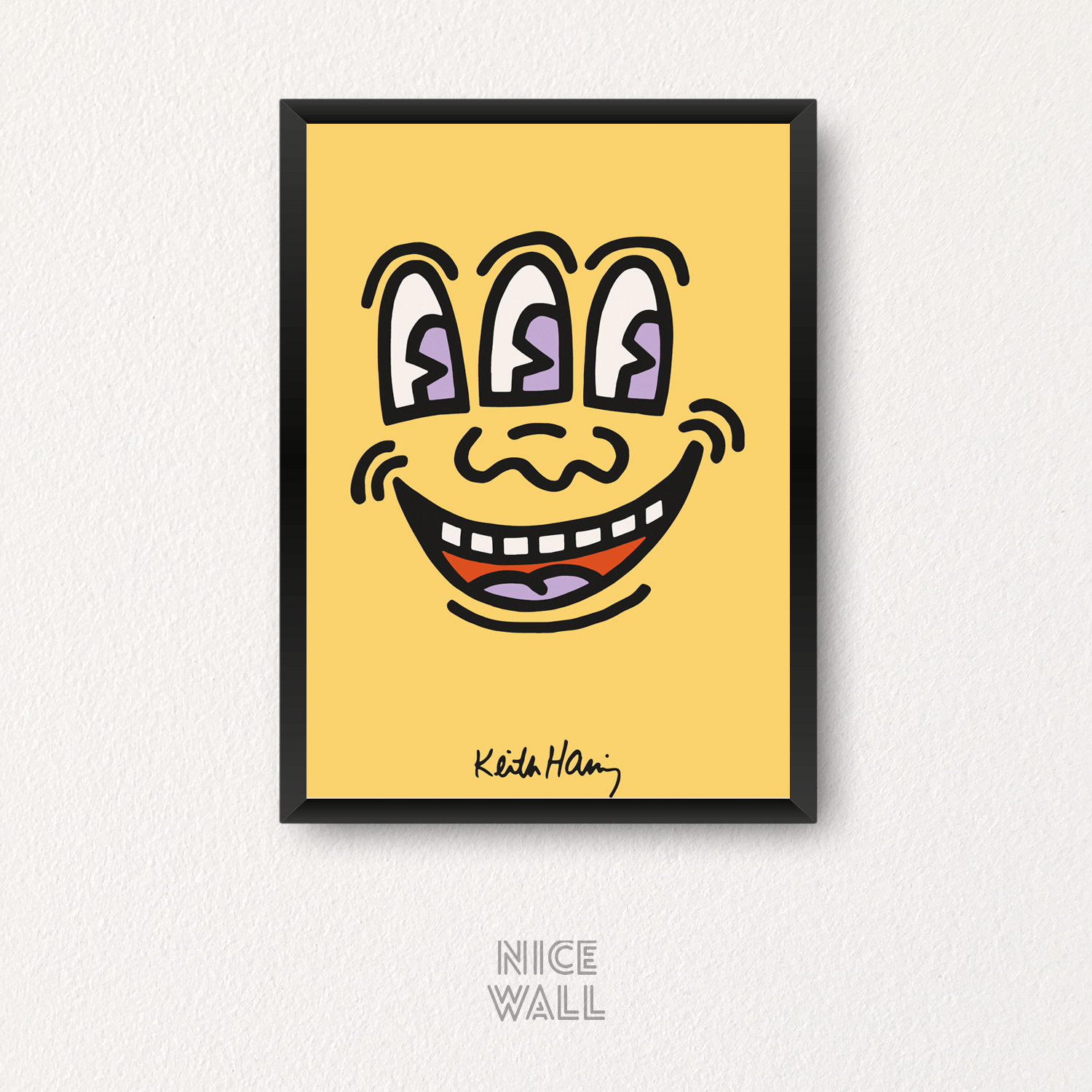 Cuadro Keith Haring Face