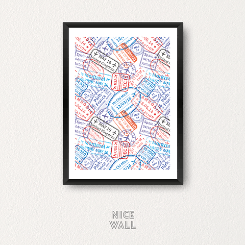 Cuadro Sellos Pasaporte