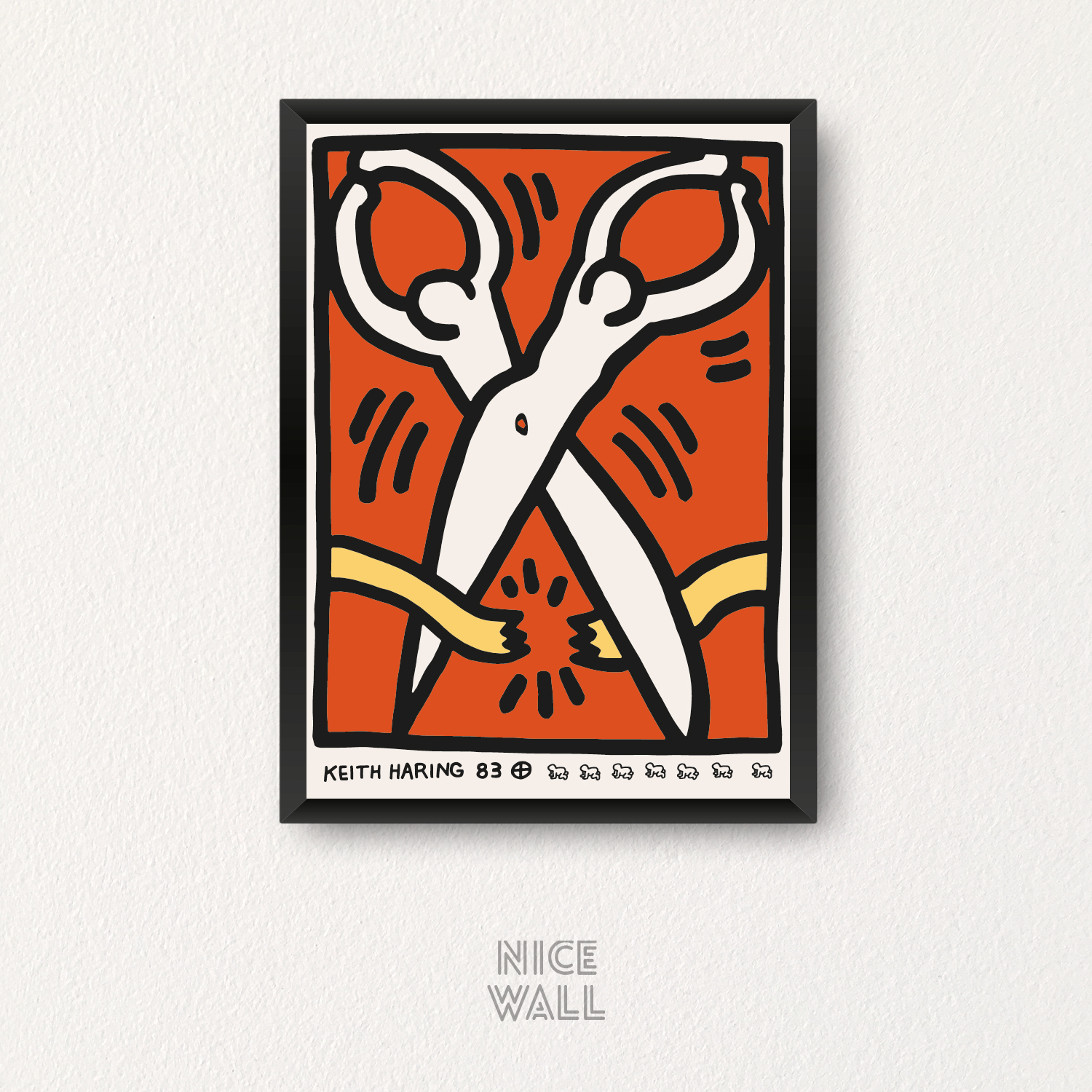 Cuadro Keith Haring Tijeras