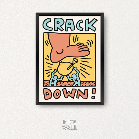 Cuadro Keith Haring Crack Down