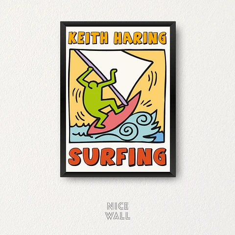 Cuadro Keith Haring Surfing