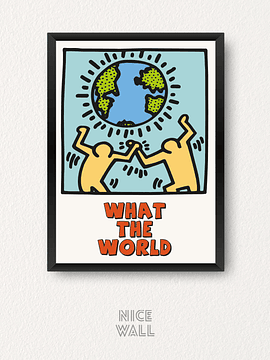 Cuadro Keith Haring What The World