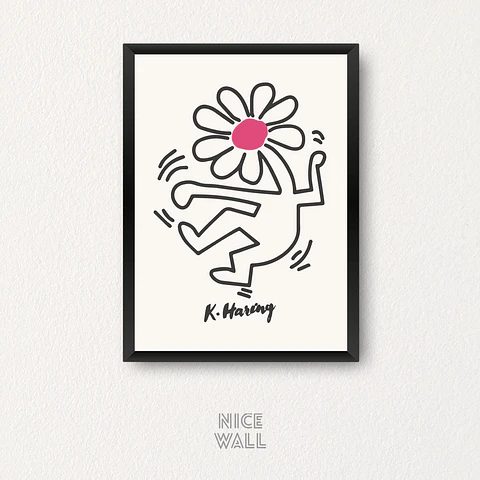 Cuadro Keith Haring Flor