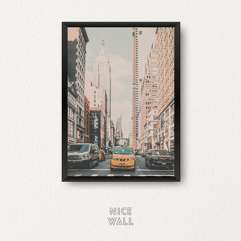 Cuadro Taxi Calle New York