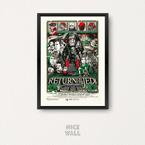 Cuadro El Retorno del Jedi Poster Ilustrado