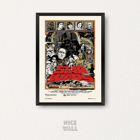 Cuadro Star Wars Poster Ilustrado